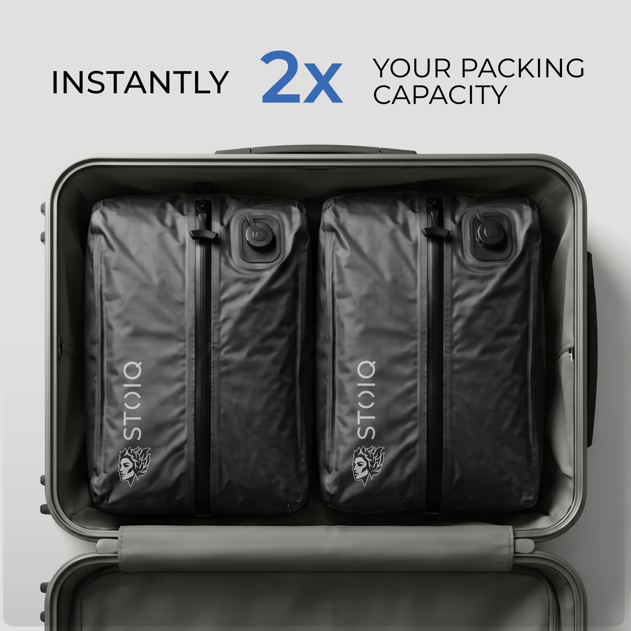 Stoiq Checked Bag Bundle product image - vacuum compression bag set for checked luggage